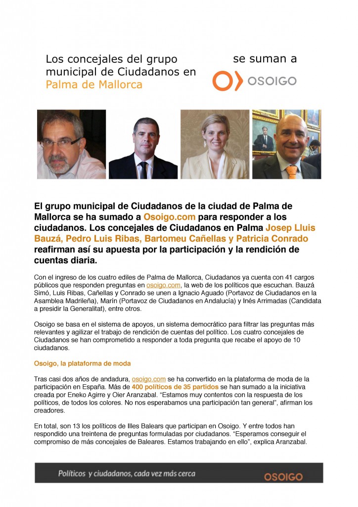 Osoigo C´s  Ayuntamiento Palma