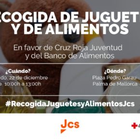 Jóvenes Ciudadanos (Jcs) Baleares organiza su tradicional recogida de juguetes y alimentos a favor de Cruz Roja y Banco de Alimentos