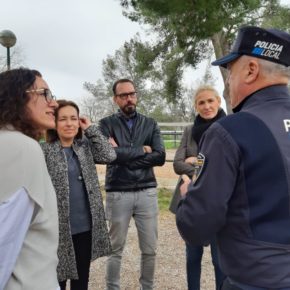 Cs Palma visita a los perros de la Unidad Canina en Bellver