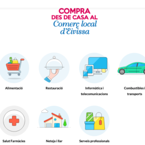 Cs coordina un proyecto para recoger los comercios que ofrecen servicio a domicilio en Ibiza