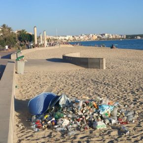 Cs denuncia la falta de limpieza y vigilancia en Playa de Palma