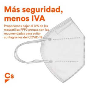 Ciudadanos (Cs) Ciutadella pide bajar el IVA de las mascarillas FFP2 Ciudadanos (Cs) Ciutadella pide bajar el IVA de las mascarillas FFP2